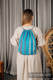 Mochila portaobjetos hecha de tejido de fular (100% algodón) - MISTY MORNING - talla estándar 32cmx43cm #babywearing