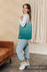 Bolsa de la compra hecho de tejido de fular (100% algodón) - LITTLE HERRINGBONEOMBRE GREEN  #babywearing
