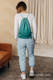 Sac à cordons en retailles d’écharpes (100 % coton) - LITTLE HERRINGBONE OMBRE GREEN - taille standard 32 cm x 43 cm #babywearing