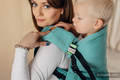 Drool Pads & Reach Straps Set, (60% cotton, 40% polyester) - LITTLE HERRINGBONE OMBRE GREEN  #babywearing