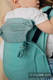Nosidło Klamrowe ONBUHIMO splot jodełkowy (100% bawełna), rozmiar Standard - MAŁA JODEŁKA OMBRE ZIELEŃ  #babywearing