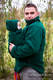 Fleece Babywearing Jacket - dark green - size XL #babywearing