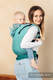 LennyGo Ergonomic Carrier, Baby Size, herringbone weave 100% cotton - LITTLE HERRINGBONE OMBRE GREEN  #babywearing