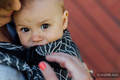 Marsupio LennyUpGrade, misura Standard, tessitura jacquard, (100% lino) - LOTUS - BLACK #babywearing