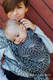 Baby Wrap, Jacquard Weave (100% linen) - LOTUS - BLACK - size L #babywearing