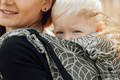 LennyGo Ergonomic Carrier, Toddler Size, jacquard weave 100% linen - LOTUS - KHAKI  #babywearing