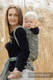 Mochila LennyHybrid Half Buckle, talla estándar, tejido jaqurad 100% lino - LOTUS - KHAKI  #babywearing