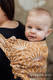 Porte-bébé LennyHybrid Half Buclke, taille standard, jacquard, 100% lin - LOTUS - GOLD  #babywearing