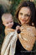 Bandolera de anillas, tejido Jacquard (100% lino) - con plegado simple - LOTUS - GOLD - standard 1.8m #babywearing