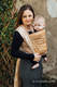Żakardowa chusta do noszenia dzieci, 100% len - LOTOS - ZŁOTY - rozmiar M #babywearing
