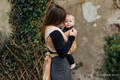 Żakardowa chusta do noszenia dzieci, 100% len - LOTOS - ZŁOTY - rozmiar XS #babywearing