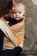 Żakardowa chusta do noszenia dzieci, 100% len - LOTOS - ZŁOTY - rozmiar XL #babywearing