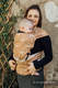 Nosidełko LennyHybrid Half Buckle, splot żakardowy, 100% len, rozmiar standard - LOTOS - ZŁOTY  #babywearing