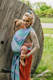 Żakardowa chusta do noszenia dzieci, 68% bawełna, 32% bambus - BIG LOVE - SIRENA - rozmiar XS #babywearing