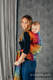 LennyHybrid Half Buckle Carrier, Preschool Size, jacquard weave 100% cotton - SYMPHONY RAINBOW DARK #babywearing