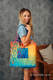 Borsa Shoulder Bag in tessuto di fascia (100% cotone) -  RAINBOW CHEVRON - misura standard 37cm x 37cm  #babywearing