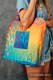 Schultertasche, hergestellt vom gewebten Stoff (100% Baumwolle) - RAINBOW CHEVRON  #babywearing