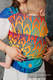 Porte-bébé LennyHybrid Half Buclke, taille standard, jacquard, 100% coton - RAINBOW CHEVRON  #babywearing