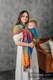 Bandolera de anillas, tejido Jacquard (100% algodón) - con plegado simple - RAINBOW CHEVRON - standard 1.8m #babywearing