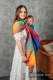 Bandolera de anillas, tejido Jacquard (100% algodón) - con plegado simple - RAINBOW CHEVRON - standard 1.8m #babywearing