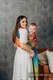 Żakardowa chusta do noszenia dzieci, bawełna - TĘCZOWY CHEVRON - rozmiar XL #babywearing