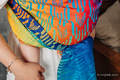 Żakardowa chusta do noszenia dzieci, bawełna - TĘCZOWY CHEVRON - rozmiar XL #babywearing