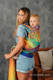 Nosidełko LennyHybrid Half Buckle, splot żakardowy, 100% bawełna , rozmiar preschool - TĘCZOWY CHEVRON #babywearing