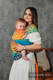 Mochila LennyHybrid Half Buckle, talla estándar, tejido jaqurad 100% algodón - RAINBOW CHEVRON   #babywearing