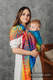 Bandolera de anillas, tejido Jacquard (100% algodón) - con plegado simple - RAINBOW CHEVRON - standard 1.8m #babywearing