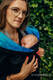 Asymmetrischer Pullover - Schwarz mit Rainbow Lotus - Größe XXS #babywearing