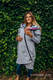 Asymetryczna Bluza - Szary Melanż z Ważki Tęczowe - rozmiar M #babywearing