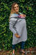 Asymmetrical Hoodie - Grey Melange with Dragonfly Rainbow - size M #babywearing