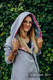 Asymmetrical Hoodie - Grey Melange with Dragonfly Rainbow - size 3XL #babywearing