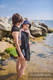 Water ringsling (100% polyester), with gathered shoulder - BLACK MESH - standard 1.8m #babywearing
