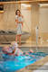 Sling de piscine (100% polyester), avec épaule sans plis - GREY MESH - standard 1.8m #babywearing