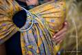 Ringsling, Jacquard Weave (95% cotton, 5% metallised yarn) - with gathered shoulder - HARVEST - FIELDS OF GOLD - standard 1.8m #babywearing