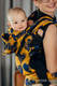 Marsupio Ergonomico LennyGo, misura Baby, tessitura jacquard 100% cotone - LOVKA MUSTARD & NAVY BLUE  #babywearing