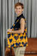 Shoulder bag made of wrap fabric (100% cotton) - LOVKA MUSTARD & NAVY BLUE - standard size 37cmx37cm #babywearing