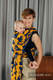 Fascia portabebè, tessitura Jacquard (100% cotone) - LOVKA MUSTARD & NAVY BLUE - taglia XL #babywearing