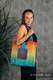 Bolso hecho de tejido de fular (100% algodón) - RAINBOW PEACOCK’S TAIL - talla estándar 37 cm x 37 cm #babywearing