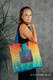 Borsa Shoulder Bag in tessuto di fascia (100% cotone) -  RAINBOW PEACOCK’S TAIL - misura standard 37cm x 37cm  #babywearing