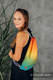 Sackpack made of wrap fabric (100% cotton) - RAINBOW PEACOCK’S TAIL - standard size 32cmx43cm #babywearing