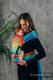 LennyHybrid Half Buckle Carrier, Standard Size, jacquard weave 100% cotton - RAINBOW PEACOCK’S TAIL  #babywearing