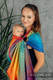 Chusta kółkowa, splot żakardowy, ramię bez zakładek (100% bawełna) - TĘCZOWY PAWI OGON - standard 1.8m #babywearing