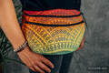Waist Bag made of woven fabric, size large (100% cotton) - RAINBOW PEACOCK’S TAIL  #babywearing