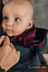 Marsupio Ergonomico LennyGo, misura Baby, tessitura jacquard 100% cotone - DECO - MAROON MOSS #babywearing