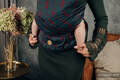 Mochila LennyHybrid Half Buckle, talla estándar, tejido jaqurad 100% algodón - DECO - MAROON MOSS #babywearing