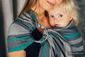 Chusta kółkowa, splot skośno-krzyżowy, (100% bawełna), ramię bez zakładek - SMOKY - MIĘTA - standard 1.8m #babywearing
