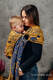 Ringsling, Jacquard Weave (100% cotton) - with gathered shoulder - UNDER THE LEAVES - GOLDEN AUTUMN - long 2.1m #babywearing