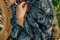 Chal confeccionado con tejido de fular (60% algodón, 40% lana merino) - BOTHA - BLUE #babywearing